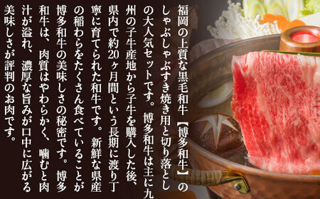 訳アリ!【A4～A5】博多和牛しゃぶしゃぶすき焼き750gセット　AO019
