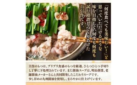 【毎月定期便】訳あり!博多醤油もつ鍋　10人前セット全6回　AO110