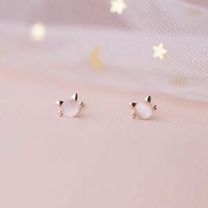 2way　ピアス　小さめ　さりげない　猫モチーフ　紫陽花　ピンク　猫好き　ミニピアス　かわいい　おしゃれ　プレゼント　ギフト　パール　あじさい　アクセサリー