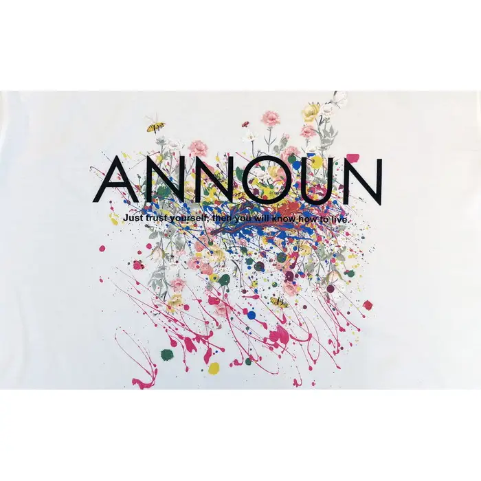 ［ANNOUN］Painting Flower Ｔシャツ | 服 アパレルブランド 絵画 アート コラボレーション アンノウン 福祉 就労支援 就労継続支援B型事業所 アトリエ・アンノウン 埼玉県 越谷市