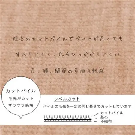 カーペット 日本製 抗菌防臭 ペット対応 ビオラ 261×261cm 江戸間 4.5畳 ベージュ【1519444】