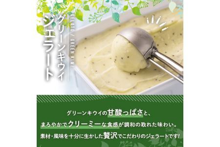 フルーツソムリエが作った濃厚グリーンキウイジェラート(1L) アイス アイスクリーム 手作り スイーツ ＜離島配送不可＞【ksg0058】【南国フルーツ】