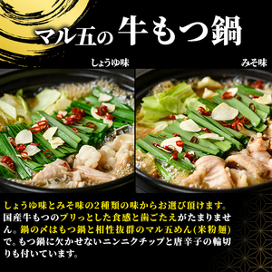 国産牛もつ鍋(醤油味)＆福岡県産ハーブ鶏水炊き食べ比べセット(合計4人前) モツ鍋 もつ鍋セット 水炊き 国産 醤油 しょうゆ 牛モツ ホルモン 鶏もも 骨付き もみじおろし ポン酢＜離島配送不可＞【ksg1392-A】【マル五】