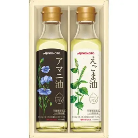 【お中元】味の素　えごま油180g＆アマニ油180g各1本ギフト　のし付き【1503156】