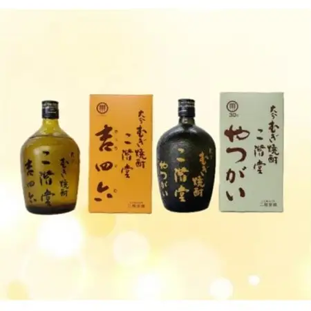 大分むぎ焼酎　二階堂吉四六瓶25度とやつがい30度(720ml)2本セット_大分むぎ焼酎 二階堂 麦焼酎 焼酎 酒 酒セット 焼酎セット  まとめ買い 飲み比べ_【1515087】