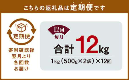 【12ヶ月定期便】 九州産豚 タレ漬け 合計1kg 500g×2袋 ×12回 総計12kg 豚肉 小間切れ コマ切れ 肉 タレ 冷凍 豚 小分け 簡単調理 国産 九州産 定期便 12回 熊本県 水俣市 