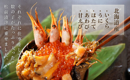 【極上の松前漬け】海鮮松前漬けプレミアム「海」 370g 北海道産 通販 いくら醤油漬け うに あわび ホタテ貝柱 甘えび 海鮮 せたな町 ふるさと納税