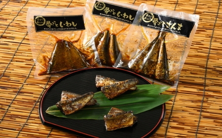 【定期便】全3回（隔月）骨ごとさんま・いわし詰め合わせ 3切×1袋、190g×2袋 ｜ 魚 さかな サカナ サンマ 秋刀魚 イワシ 鰯 煮魚 やわらかい おいしい ご飯のお供 学校給食 骨まで食べられる 定期便 ギフト 贈答 プレゼント ご褒美 贈り物 家庭 加工品 食料 _BJ12