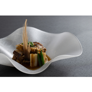 うつ和シリーズ「風」(UT005)(2枚入り)[111N11] 食器 日本製 家庭用食洗器対応可 耐熱温度80℃ 耐久性 割れにくい 電子レンジ不可 皿 お皿 うつわ 器 アクリル 樹脂 和紙 モダン 手曲げ加工