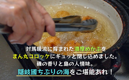 【ちぶり島めかぶコロッケ6個入り×3袋】めかぶ コロッケ ごほうび ごちそう 美味しい パーティー おもてなし 人気 簡単 時短 タイムパフォーマンス 小分け 冷凍 隠岐 知夫里島