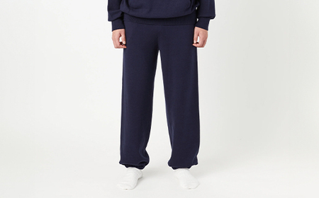 ≪先行予約≫【THISISASWEATER.】A3: A SWEATER IS FOR EVERYDAY. Pants NAVY ネイビー カシミヤ パンツ ズボン 服 洋服 ユニセックス メンズ レディース ブランド 数量限定 山形県 山辺町 サイズ1 yt-septn1