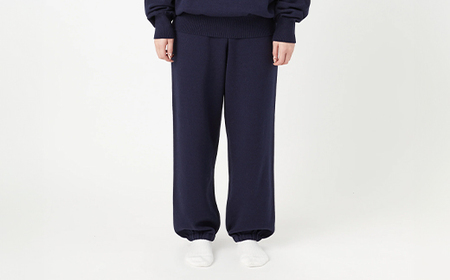 ≪先行予約≫【THISISASWEATER.】A3: A SWEATER IS FOR EVERYDAY. Pants NAVY ネイビー カシミヤ パンツ ズボン 服 洋服 ユニセックス メンズ レディース ブランド 数量限定 山形県 山辺町 サイズ2 yt-septn2