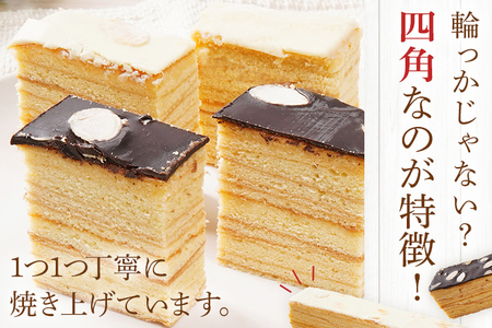 バウムクーヘンセット（ホワイトチョコ、ダークチョコ）2本セット 1本20cm バームクーヘン チョコ チョコレート 四角 スイーツ おやつ お菓子 焼き菓子 デザート コーティング 手土産 贈り物 冷蔵