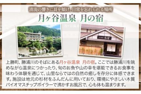 月ヶ谷温泉 ふるさと御膳(杉コース) ＆ 入浴 ペアチケット 1組2名様 《30日以内に出荷予定(土日祝除く)》旅行 体験 ツーリング 山ツーリング 徳島県 上勝町 月ヶ谷温泉 月の宿 旅館 日帰り 食事 入浴 ペアチケット 2名 檜風呂 岩風呂 食事付 キャンプ