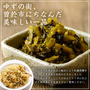 お漬物 ゆずこしょう 高菜(計1.2kg・120g×10袋)【曽於市観光協会】A487