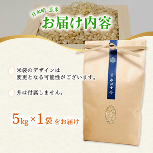 【先行予約】日本晴 玄米 5kg 天然にがり栽培 にっぽんばれ 希少 品種 お寿司 ピラフ チャーハン 焼飯【2026年10月より順次発送】