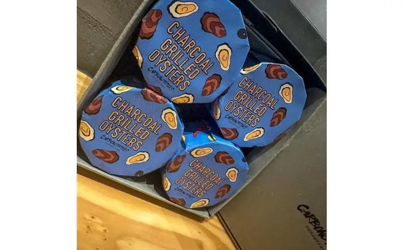 【福岡市】レストラン手作り　牡蠣の炭火焼オイル漬け缶詰　4缶セット