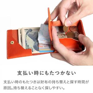 手のひら財布-Beh- 二つ折り財布 HUKURO 栃木レザー【ライトブラウン】【雑貨 ファッション 人気 おすすめ 】
