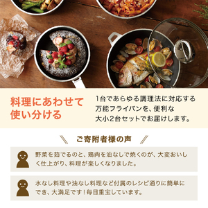 フライパンセット 深型 20cm 24cm オールパンゼロ ショコラ アサヒ軽金属