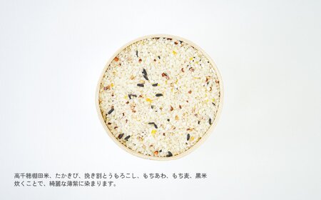 藤の花色に染まる六穀米「藤六穀（ふじろっこく）」 高千穂棚田米 たかきび 挽き割とうもろこし もちあわ もち麦 黒米 紫色 雑穀米 高千穂 宮崎 世界農業遺産 特選雑穀米 ヒノヒカリ 椎葉 諸塚 日の影 五ヶ瀬 _Tk028-005