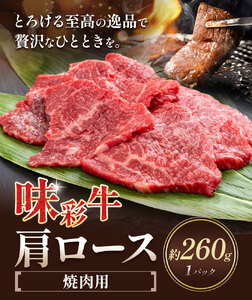 味彩牛 肩ロース焼肉 約260g 菊池地域農業協同組合(JA菊池まんまキッチン)《90日以内に出荷予定(土日祝除く)》熊本県 菊池市 肩ロース ロース 焼肉 焼き肉 カット済み 牛肉 お肉 熊本県産 九州産 国産