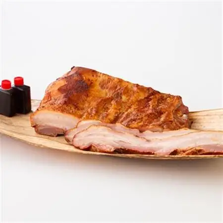 【ブロック1.1kg】備長炭焼 自家製　炭火焼き豚　秘伝タレ付き_肉  豚肉 _【配送不可地域：離島】【1172547】