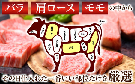 【全3回定期便】【A4~A5】長崎和牛焼肉用　1kg（500g×2p）【株式会社 MEAT PLUS】[QBS036]