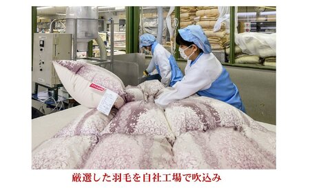 【 ウォッシャブル 】 羽毛 合掛け 布団 シングル 色・柄お任せ ふとん 山形県 米沢市