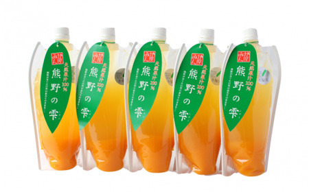 【予約受付】 天然果汁100％ みかんジュース 熊野の雫（不知火）500ml×5  ※2026年4月より発送予定 / ジュース 不知火 しらぬい デコポン 果汁100％ ストレート パウチ入 柑橘 和歌山県 田辺市【hso002】