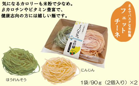野菜入り米粉麺フェットチーネとフィジリセット（にんじん・カボチャ・ほうれんそう）【フジッリ 米粉100% 小麦不使用 きぬむすめ アレルギー 麺 麺類 米粉 小分け セット 美味しい 詰め合わせ 野菜 キャラ弁 サラダ 料理 お弁当 おかず 島根県 安来市】