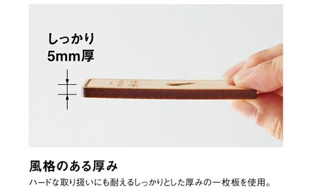 ゴルフ ネームプレート 木製 両面デザイン 本革ストラップベルト 刻印 名入れ （#３：アイアン）【四国加工】