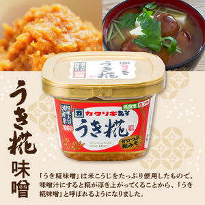 《塩分控えめ》 うき糀味噌 4個入（1個750g） 国産大豆・国産米100％使用 みそ 味噌 調味料 国産 塩分控えめ 低食塩 カクリキみそ 山形 山形県 米沢市