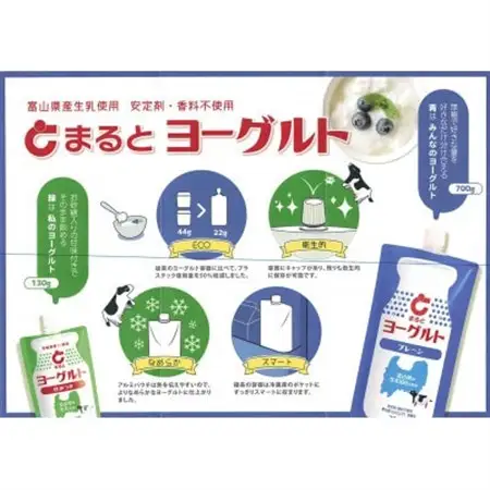 【まると牛乳】ヨーグルトスパウト 700g　無糖・甘みつきセット_卵・乳製品 ヨーグルト  _【配送不可地域：離島】【1522307】