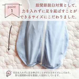ネムネムスワドル ブルー（夜泣き対策）_スワドル 新生児 日本製 手が出せる おくるみ モロー反射 スワドリング 0ヶ月 1ヶ月 2ヶ月 3ヶ月 赤ちゃん 寝つき よく寝る 負担軽減 背中スイッチ 夜泣き対策 ねむねむスワドル ベビー用品 〔Sd012-B〕