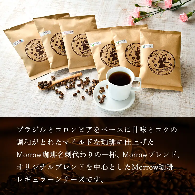 コーヒー粉 定期便 6ヶ月 自家焙煎 Morrow珈琲 200g 2種 セット 詰め合わせ コーヒー豆 珈琲豆 珈琲粉 コーヒー ドリップコーヒー コーヒードリップ ドリップ 自家焙煎コーヒー豆 飲料 自家焙煎珈琲 ポスト投函 6回 お楽しみ 福岡 福岡県 小郡市
