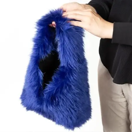 OKADA TEXTILE おさんぽエコファーバッグ ロイヤルブルー_装飾品・工芸品 トートバッグ・ショルダーバッグ 鞄・バッグ かばん カバン_【1512383】