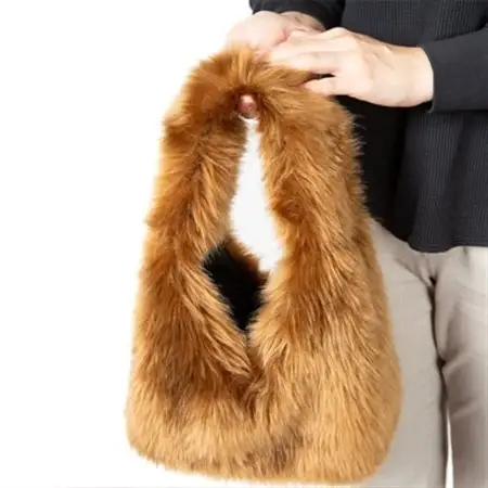 OKADA TEXTILE おさんぽエコファーバッグ　ブラウン_装飾品・工芸品 トートバッグ・ショルダーバッグ 鞄・バッグ かばん カバン_【1512387】