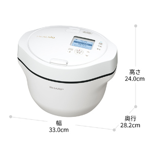 T103(ホワイト)　SHARP ヘルシオ　ホットクック KN-HW16H-W（プレミアムホワイト）【シャープ 電化製品 家電 キッチン キッチン家電 調理 調理家電 水なし自動調理鍋 水なし 無水 自動調理 自動調理鍋 時短 新生活 料理 料理家電 ごはん 無線LAN 正規品 1.6L 大阪府 八尾市 返礼品】