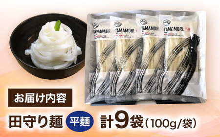 麺 グルテンフリー米粉100%麺 田守り麺（平麺）100g×9袋  [AICU003] 