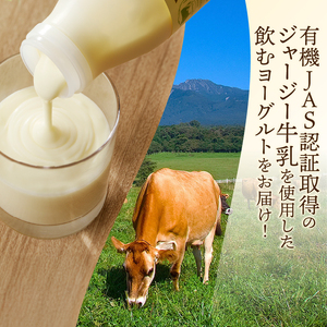 有機ジャージー牛乳でつくる有機飲むヨーグルト　500g×4本 有機飲むヨーグルト 有機ジャージー 500g×4本 生乳 有機JAS認証取得 ジャージー牛乳 100％使用 飲むヨーグルト ヨーグルト 乳製品 有機砂糖 濃厚 まろやか 清泉寮牧場 清里 山梨県 北杜市産 [h041]