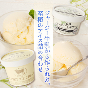 ジャージーアイスクリーム詰め合わせセット　清泉寮ジャージー 詰め合わせ 120ml×4個 100ml×4個 有機JAS認証 生乳 有機卵黄 安定剤 乳化剤 不使用 アイス スイーツ デザート プレミアム コラボ 山梨県 北杜市産 人気 バレンタイン チョコ以外 ホワイトデー お返し  [h041]