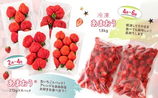 DH005.【あまおうが大好きなアナタへ】あまおう定期便（全4回）【北海道・沖縄・離島へ配送不可】【あまおう】