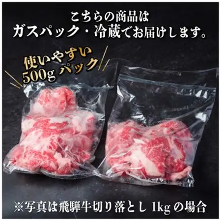 飛騨牛　切り落とし　約500g【冷蔵便】A4～A5等級 黒毛和牛 小分け_肉  牛肉 _【配送不可地域：離島】【1531510】