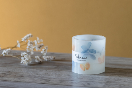 雑貨 さくら貝キャンドルランタン 8cm×8cm×8cm 150g [Salon nico 石川県 志賀町 BU4007]