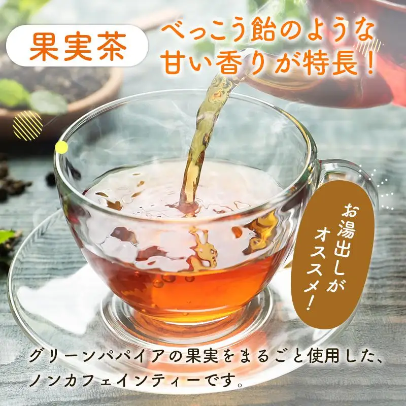 グリーンパパイアティー 2種 セット (果実茶＆葉茶) ティーバッグ 計4袋 宮崎県産