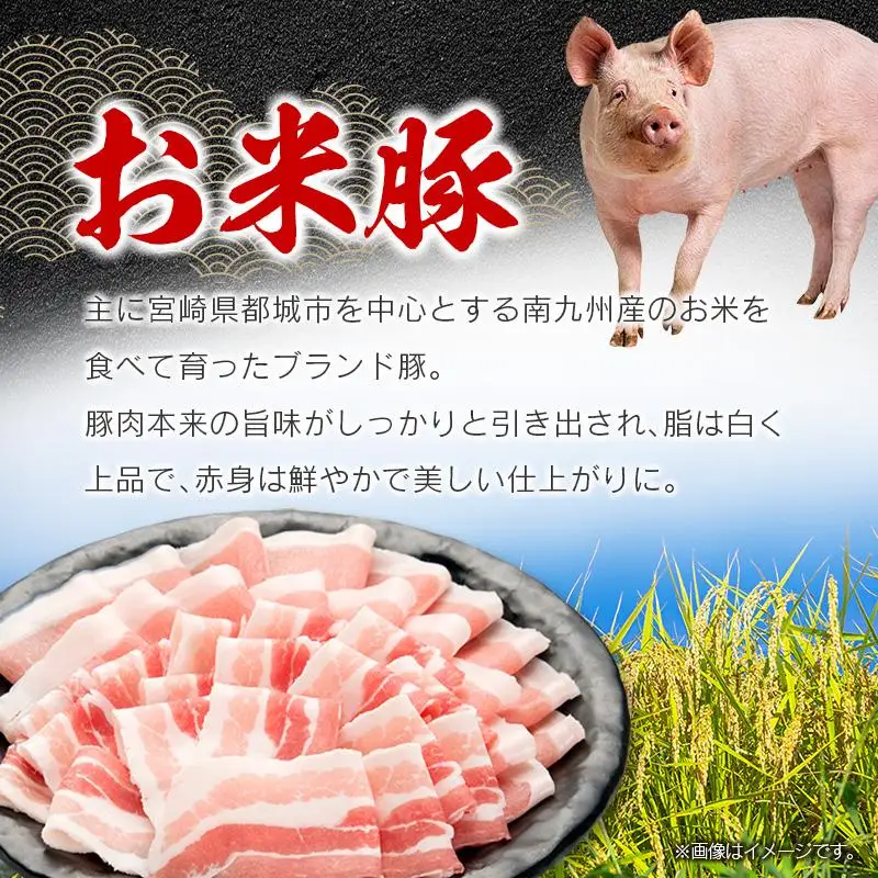 ◆宮崎県産 お米豚焼肉セット(合計1kg)