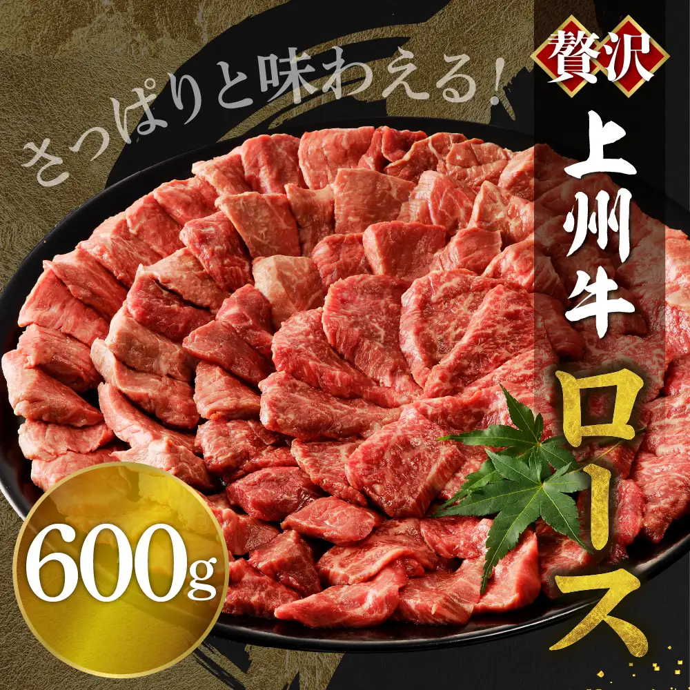 牛肉 ロース 【上州牛】 600g  群馬 県 千代田町 ※沖縄・離島配送不可 