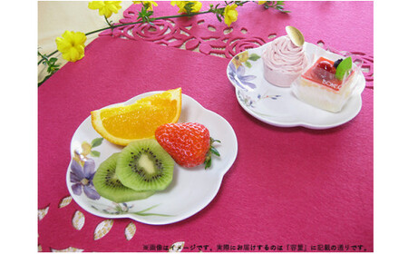 有田焼 花かれんアプリコット皿 (S) (2枚組) 大慶 A17-4
