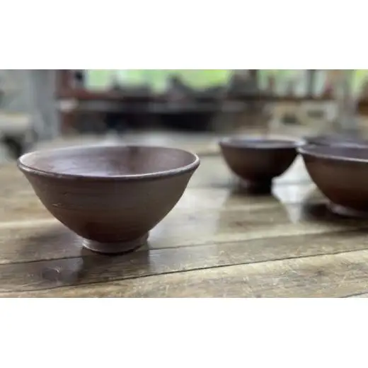 三国窯 備前焼 ご飯茶碗 1個