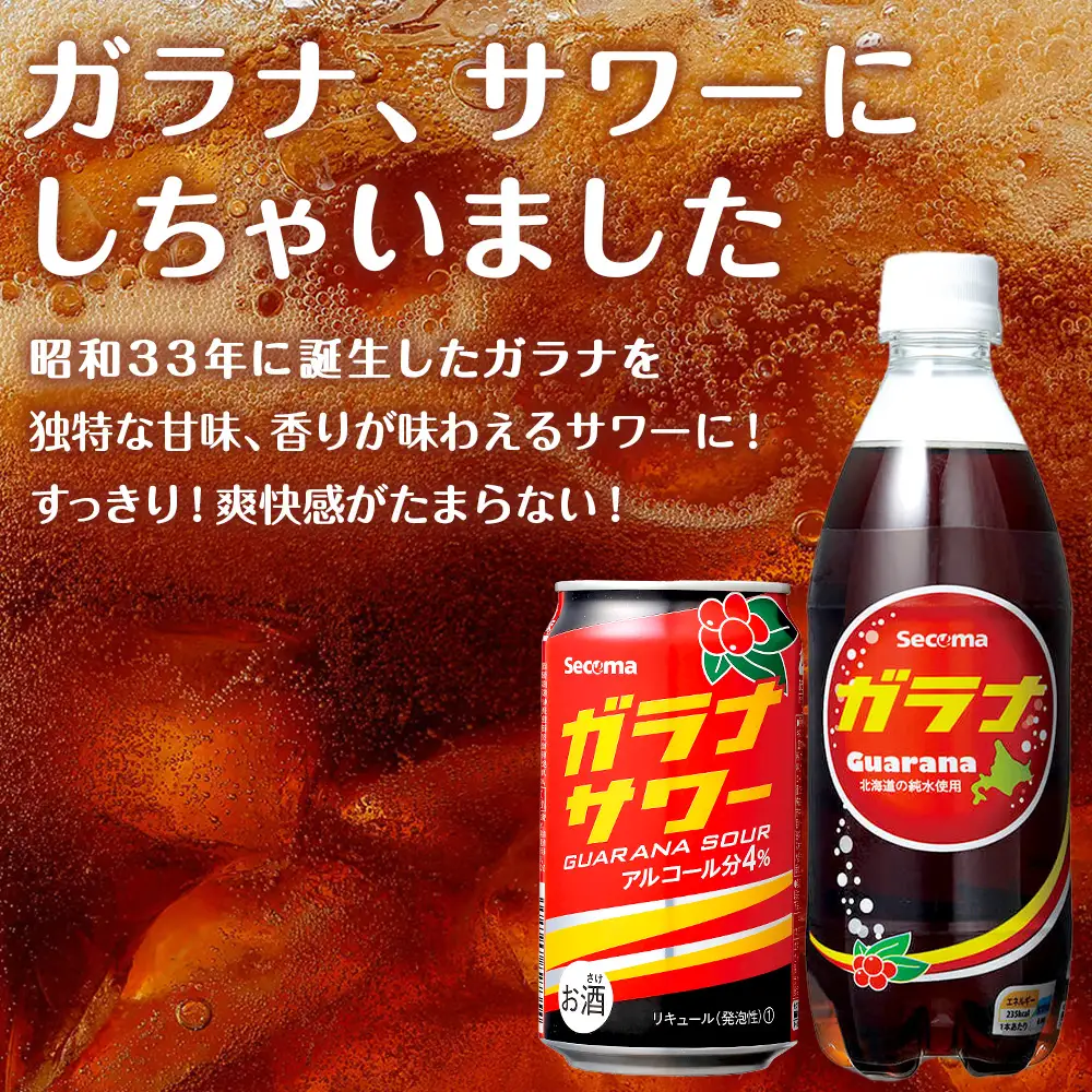 【定期便12ヶ月】 ガラナサワー ×2箱 (1箱 350ml 24本) ガラナ サワー 酒 セイコーマート セコマ Secoma